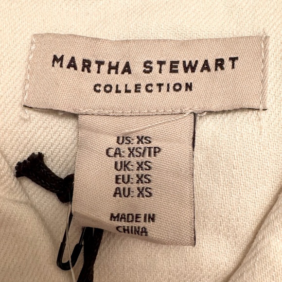 Martha Stewart Collection XS Ivory Rhinestone Oversized Shirt Shacket NWT - Picture 7 of 9